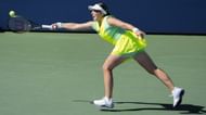 Jelena Ostapenko in action at the 2023 US Open.